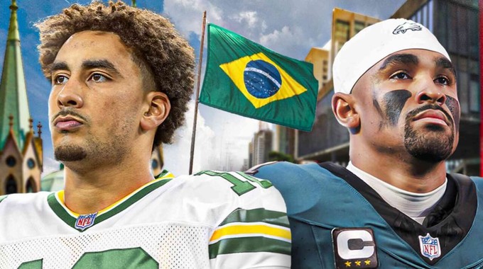 Jalen Hurts y Jordan Love se verán las caras en septiembre en Brasil // Foto: X @NFL