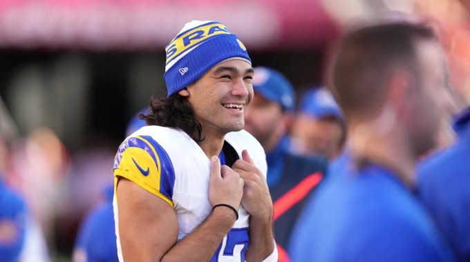 El receptor estrella de Los Angeles Rams Puka Nacua hace historia en la NFL