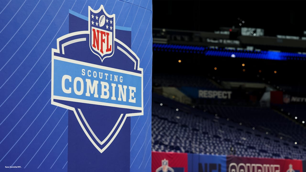 Imagen del logotipo de NFL Combine durante el 2025(Fotografía: Las Vegas Raiders)