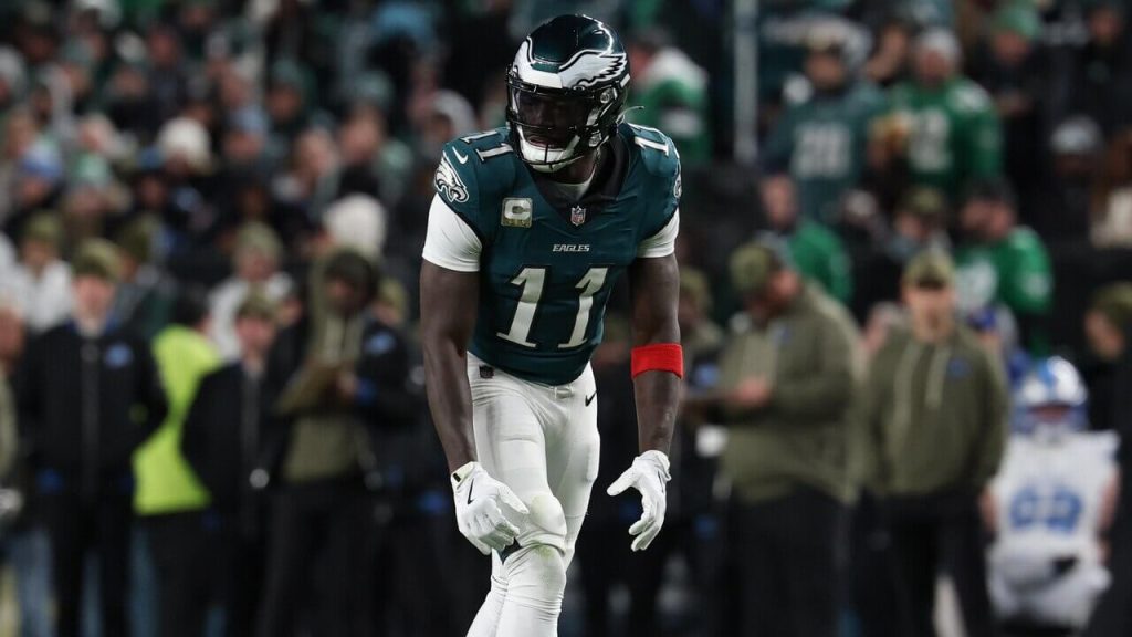 AJ Brown en los Eagles. Foto: AP Photo/Terrance Williams