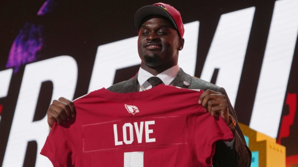 Jeremiyah Love es la nueva selección de los Arizona Cardinals con el 3° pick (vía: AP)