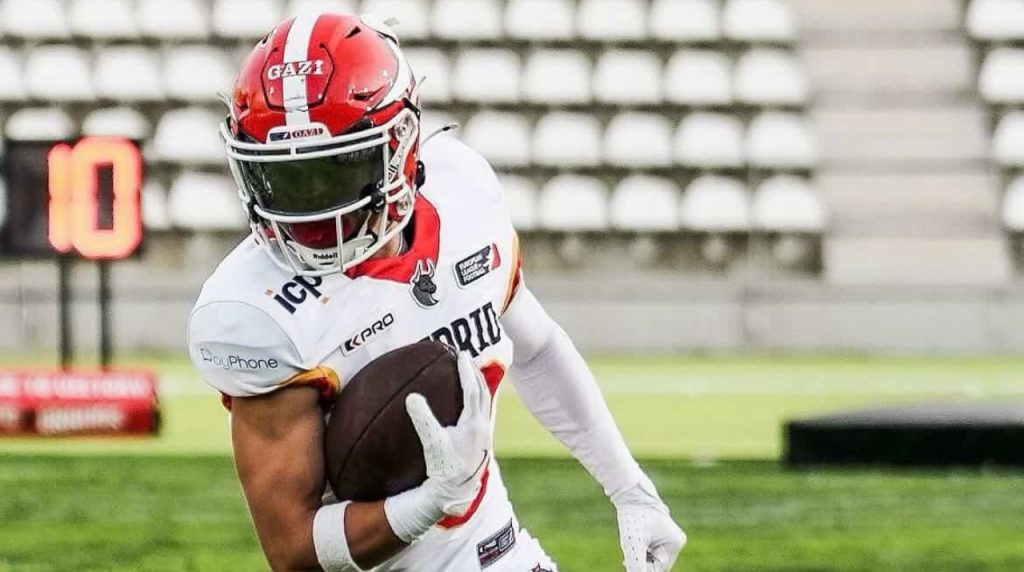 Edu Pérez en acción en un partido con los Madrid Bravos(Fotografía cedida por Edu Pérez)