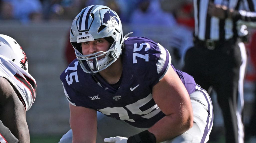 Sam Hetch con los Kansas State Wildcats durante el 2025(Fotografía: Peter G. Aiken/Getty Images)