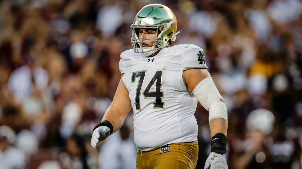 Billy Schrauth en un partido con Notre Dame (Fotografía:Rick Kimball/ISD)
