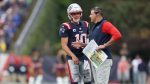 Drake Maye y Mike Vrabel. Foto: Adam Glanzman/Getty Images